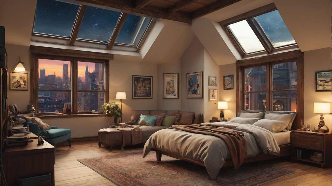 Bedroom Interior Skylight